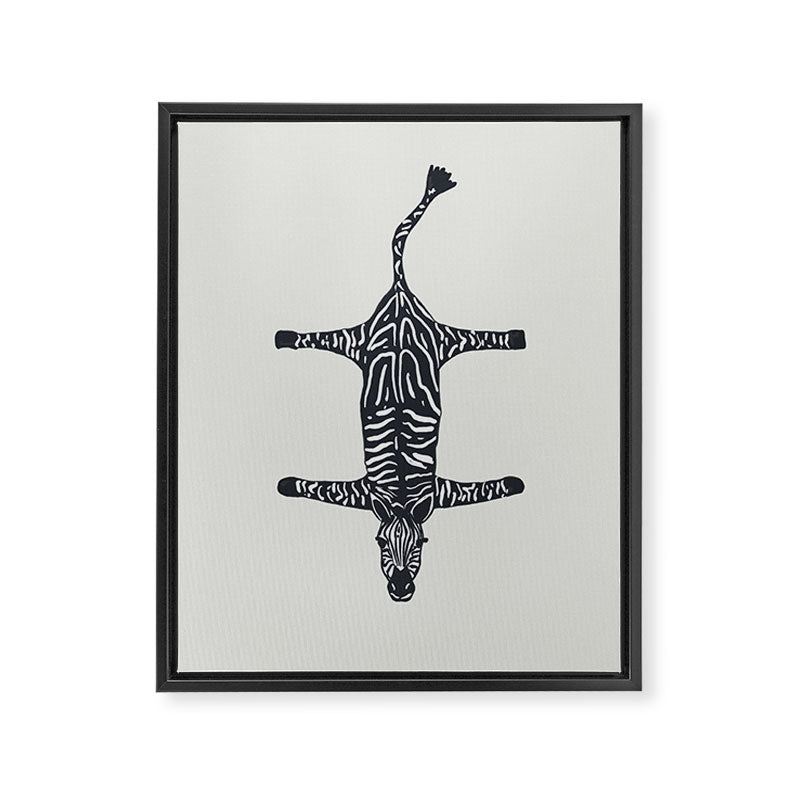 Abstract modern minimalistic zebras pattern  Framed Canvas Print Gallery Image 8