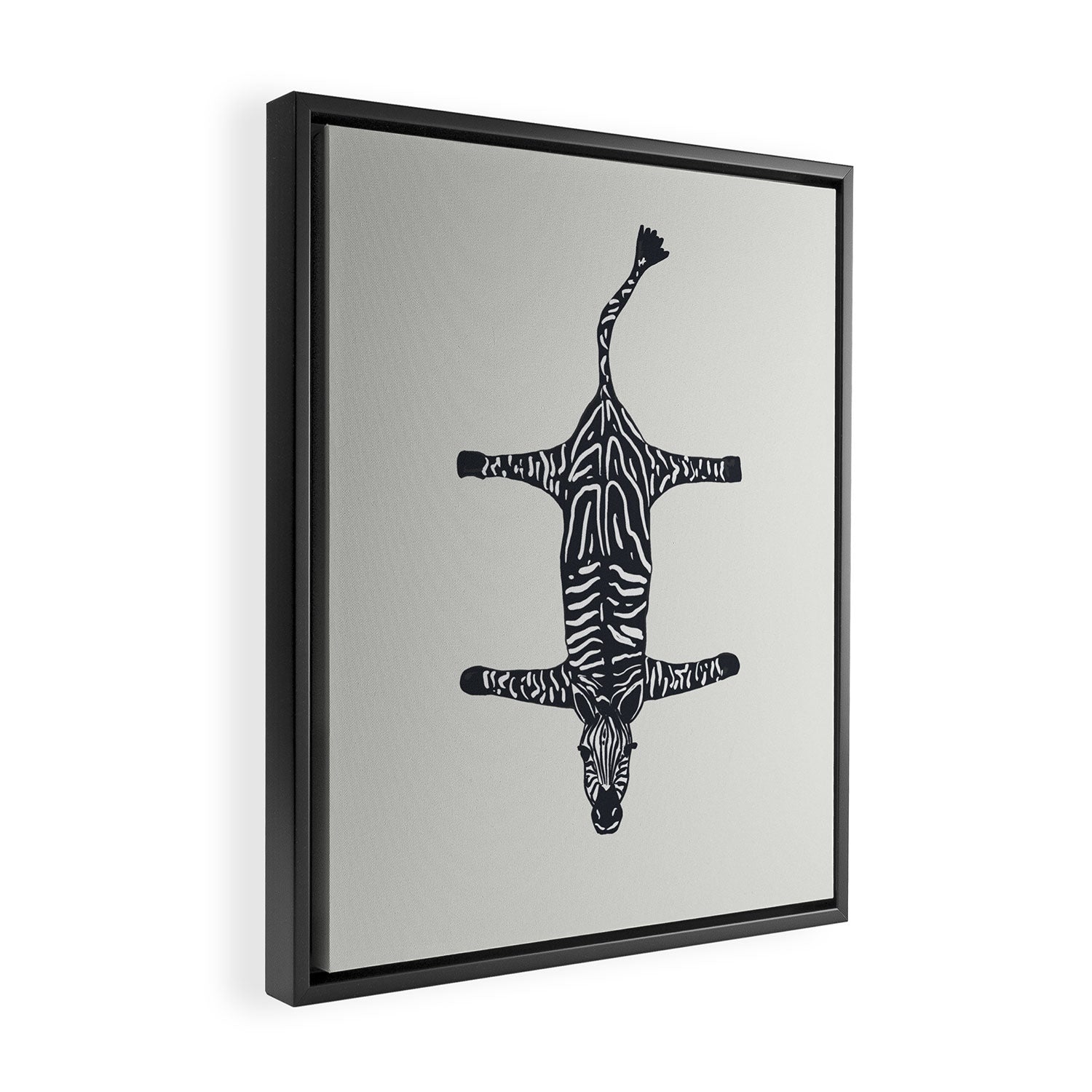 Abstract modern minimalistic zebras pattern  Framed Canvas Print Gallery Image 2