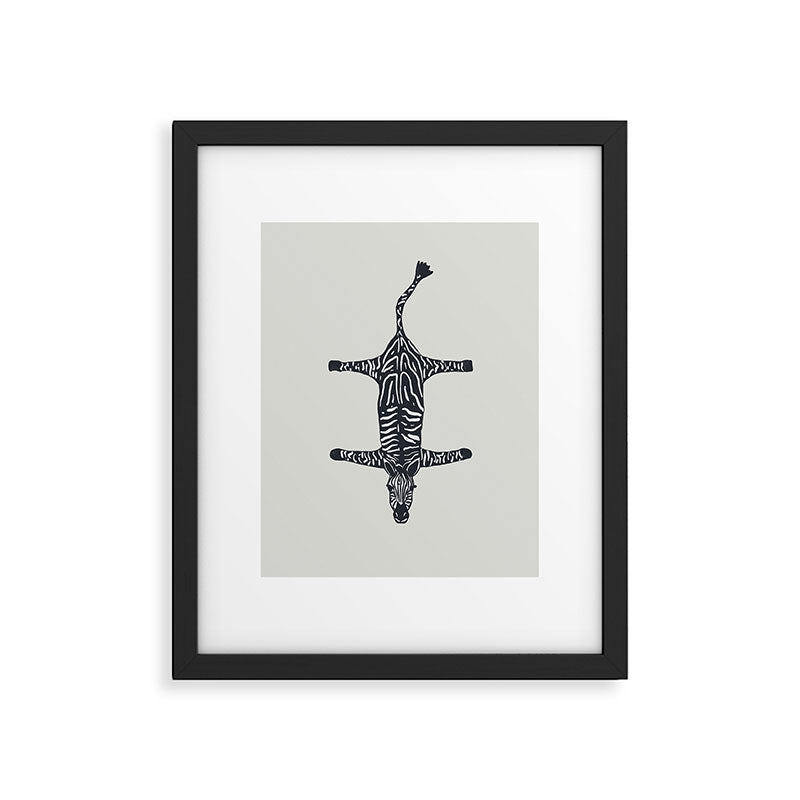 Abstract modern minimalistic zebras pattern  Framed Art Print Gallery Image 6