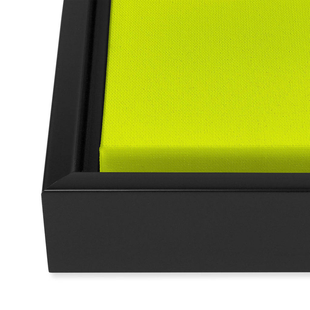 Acid lime neon green  Framed Canvas Print Gallery Image 3