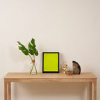Acid lime neon green  Framed Canvas Print Gallery Image 4