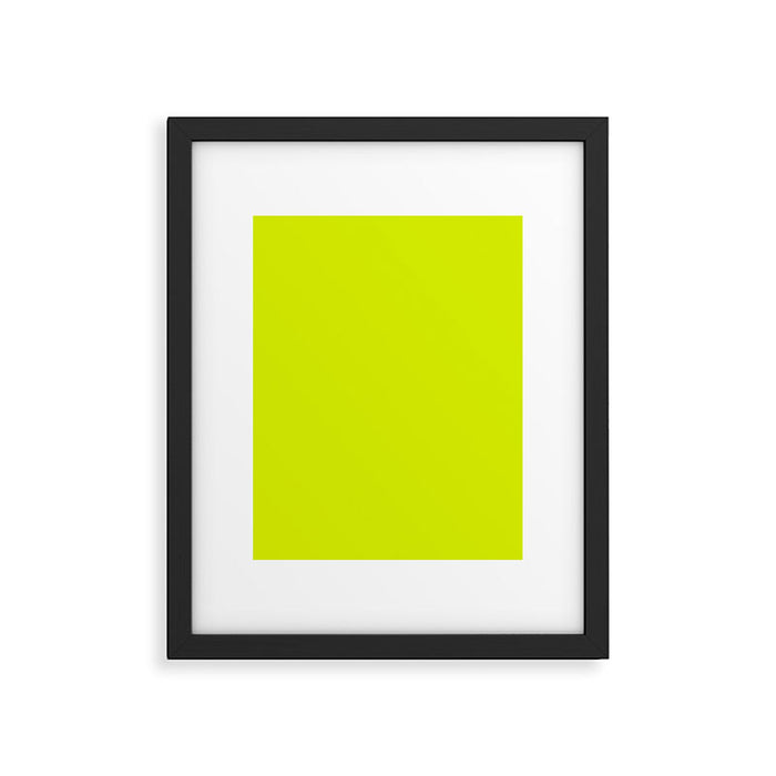 Acid lime neon green  Framed Art Print Gallery Image 1
