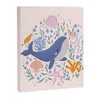 Adorable Whale and Sea Life illustration Canvas Print Gallery Image 6