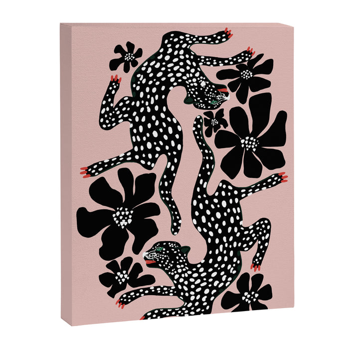 Black cheetah dance Canvas Print Gallery Image 1