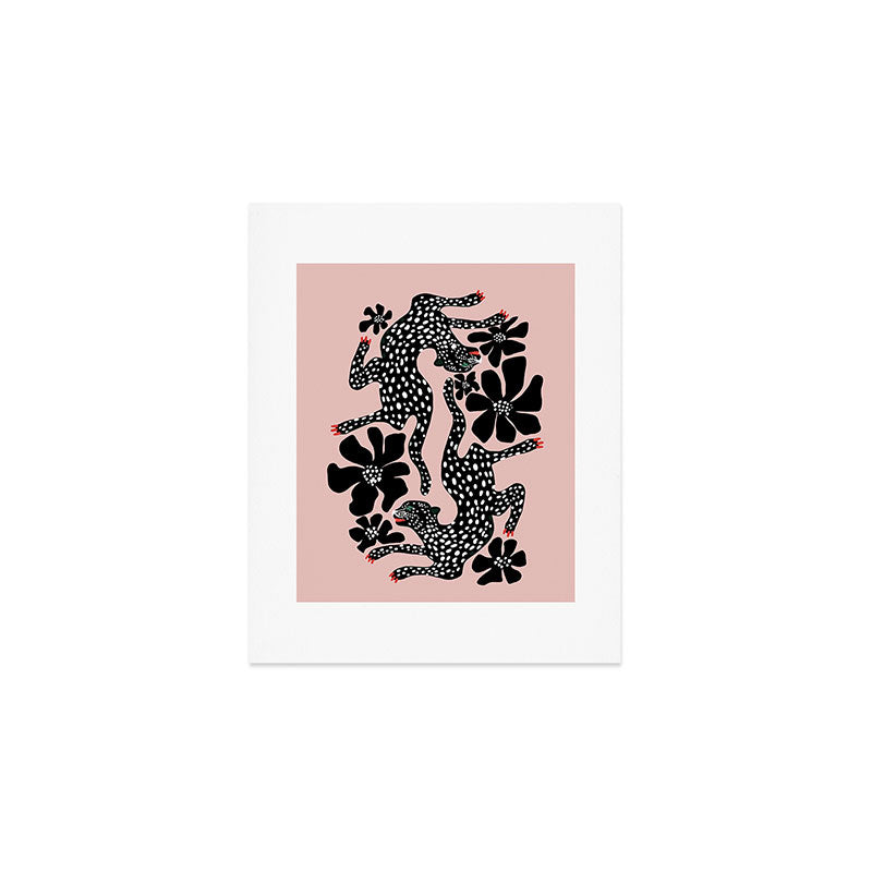 Black cheetah dance Art Print Gallery Image 1