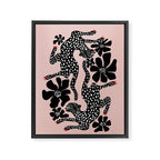 Black cheetah dance Framed Canvas Print Gallery Image 8