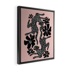 Black cheetah dance Framed Canvas Print Gallery Image 2