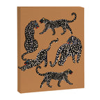 Black cheetah in sundial brown background  Canvas Print Gallery Image 8