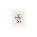 Blue Floral Folk Vase Art Print Gallery Image 1