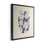 Blue Floral Folk Vase Framed Canvas Print Gallery Image 2