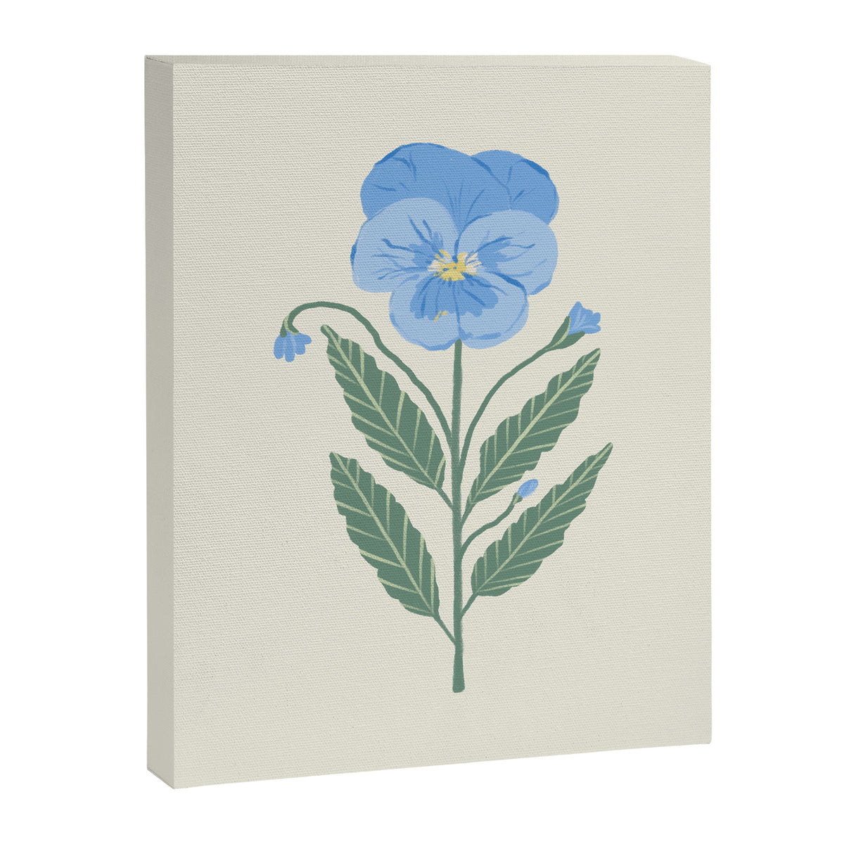 Blue Pansy Floral Repeat Canvas Print Gallery Image 6