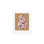 Blush Folk Floral Vase Art Print Gallery Image 1