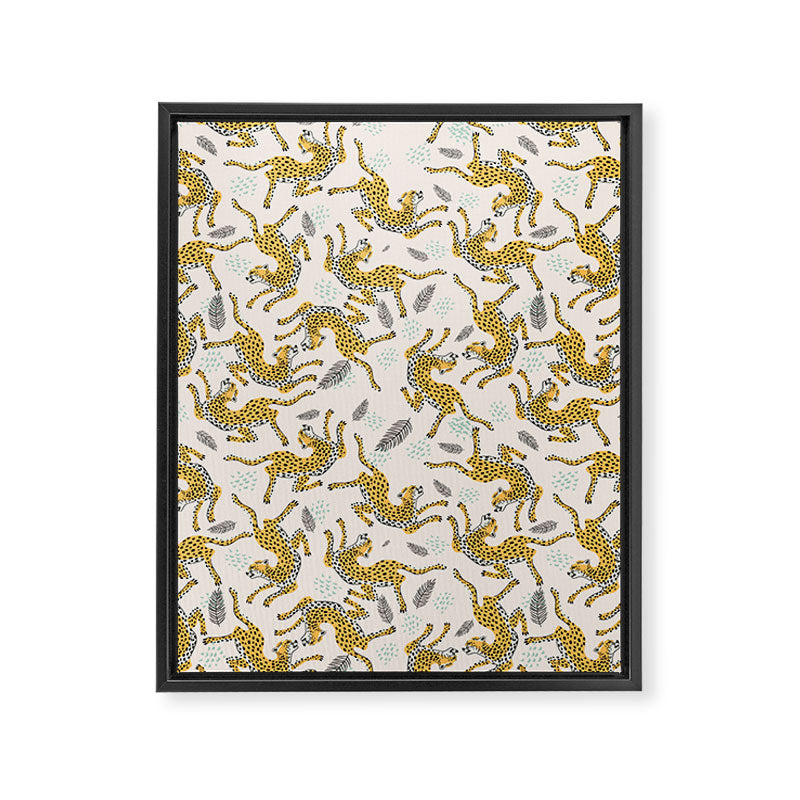 Bohemian jungle cats Framed Canvas Print Gallery Image 8