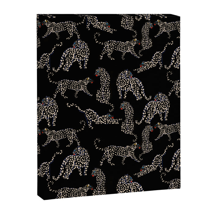 Boho modern black cheetah  Canvas Print Gallery Image 1
