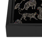 Boho modern black cheetah  Framed Canvas Print Gallery Image 3