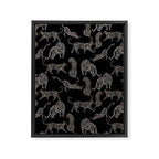 Boho modern black cheetah  Framed Canvas Print Gallery Image 8