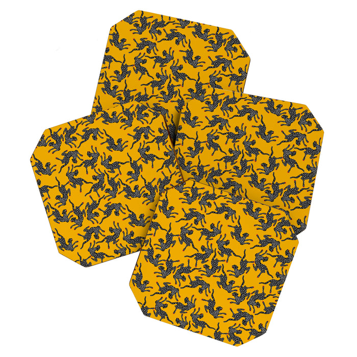 Bold cheetah dance Coaster Gallery Image 1