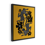 Bold cheetah dance Framed Canvas Print Gallery Image 2