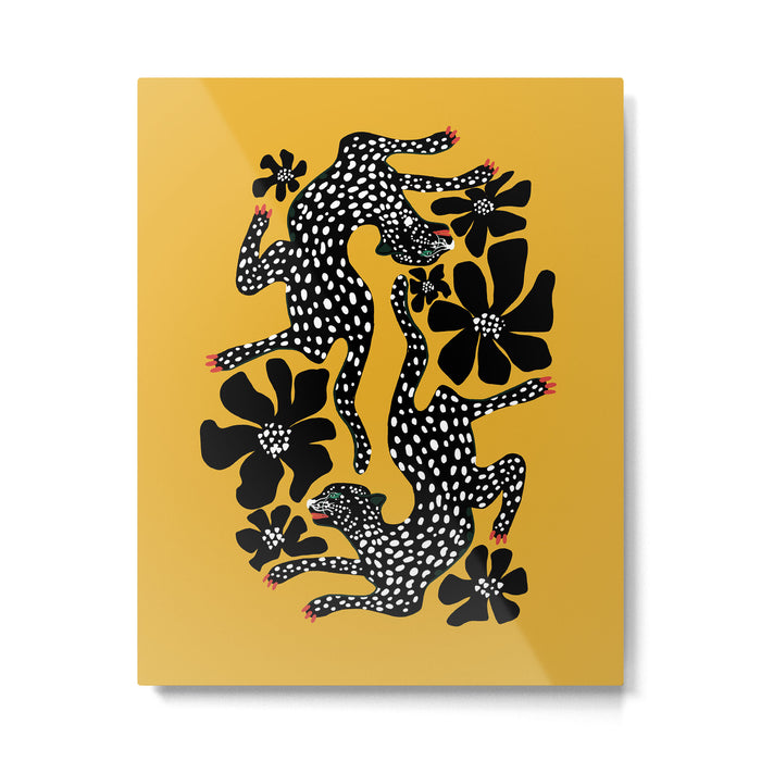 Bold cheetah dance Metal Print Gallery Image 1