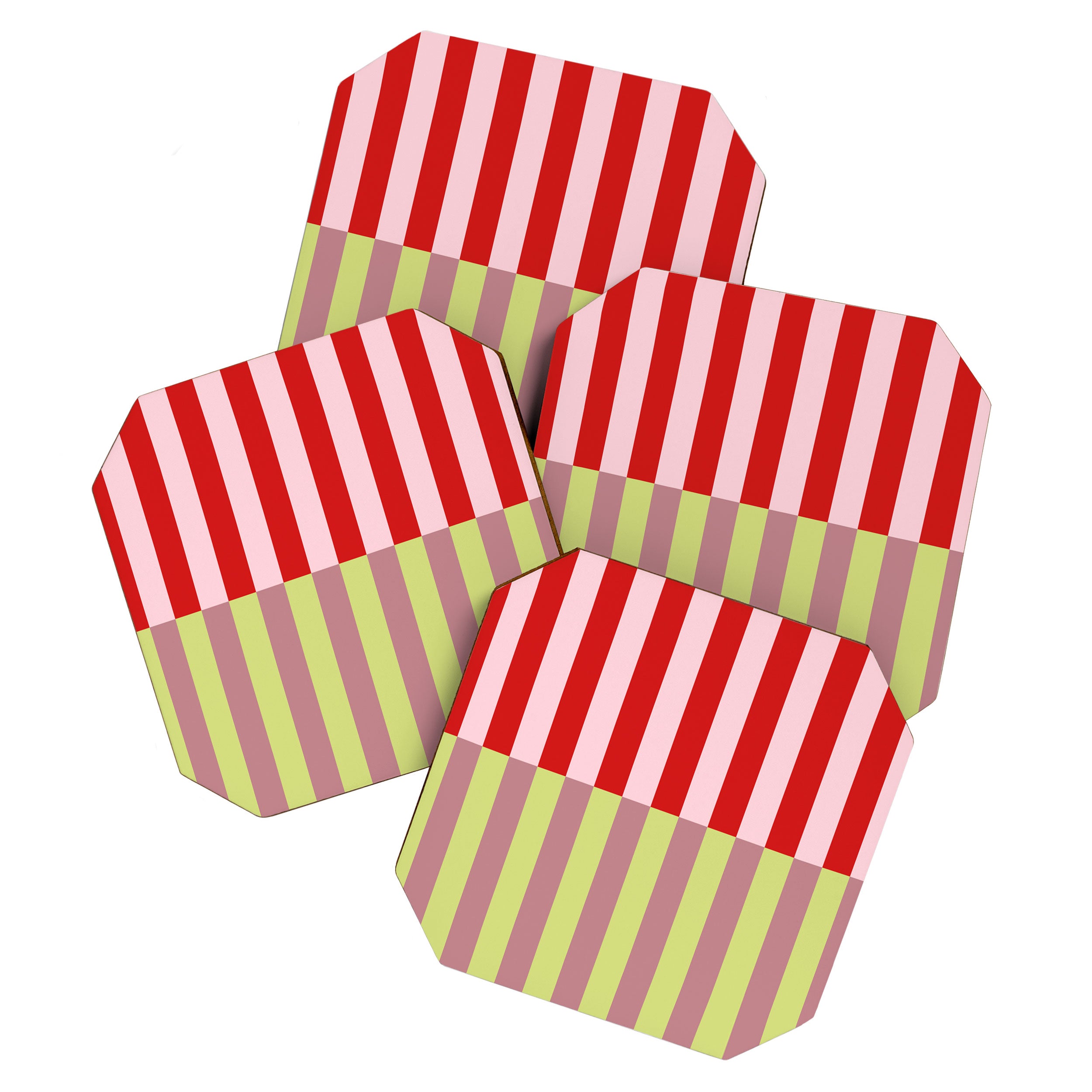 Bold colors stripes design Coaster Gallery Image 1