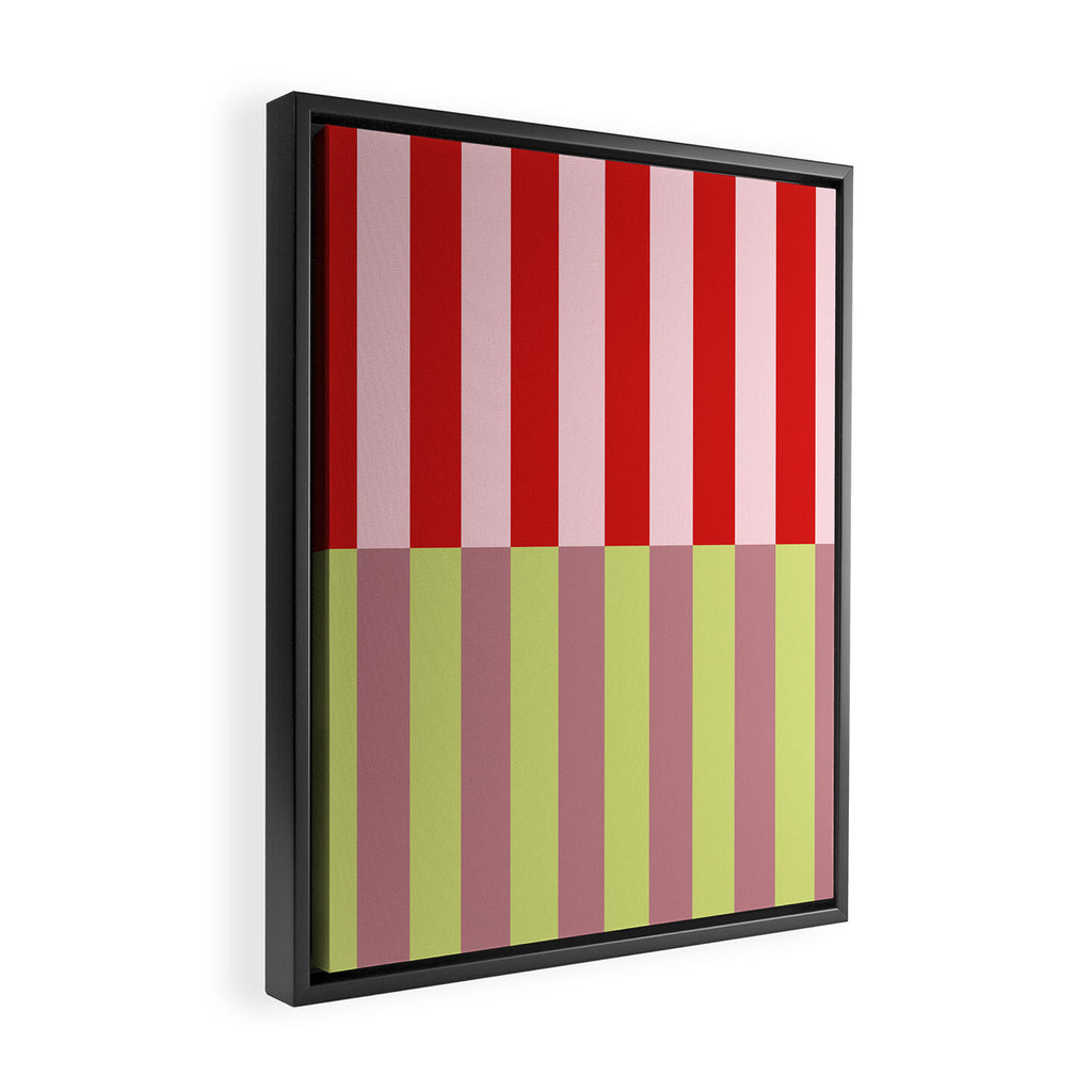 Bold colors stripes design Framed Canvas Print Gallery Image 2