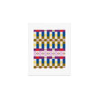 Bold Geometric Pattern Bauhaus Inspired Abstract Block Design  Retro Modern Decor Art Print Gallery Image 1