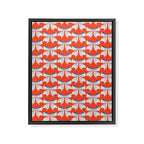 Bold Red and White Bow Pattern  A Striking Design Framed Canvas Print Gallery Image 8