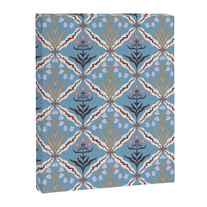 Botanical Trellis Floral Pattern Canvas Print Gallery Image 1