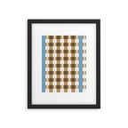 Camel Blue Modern Plaid Framed Art Print Gallery Image 6