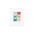 Charming Bow Pattern: A Colorful and Whimsical Design Art Print Gallery Image 1