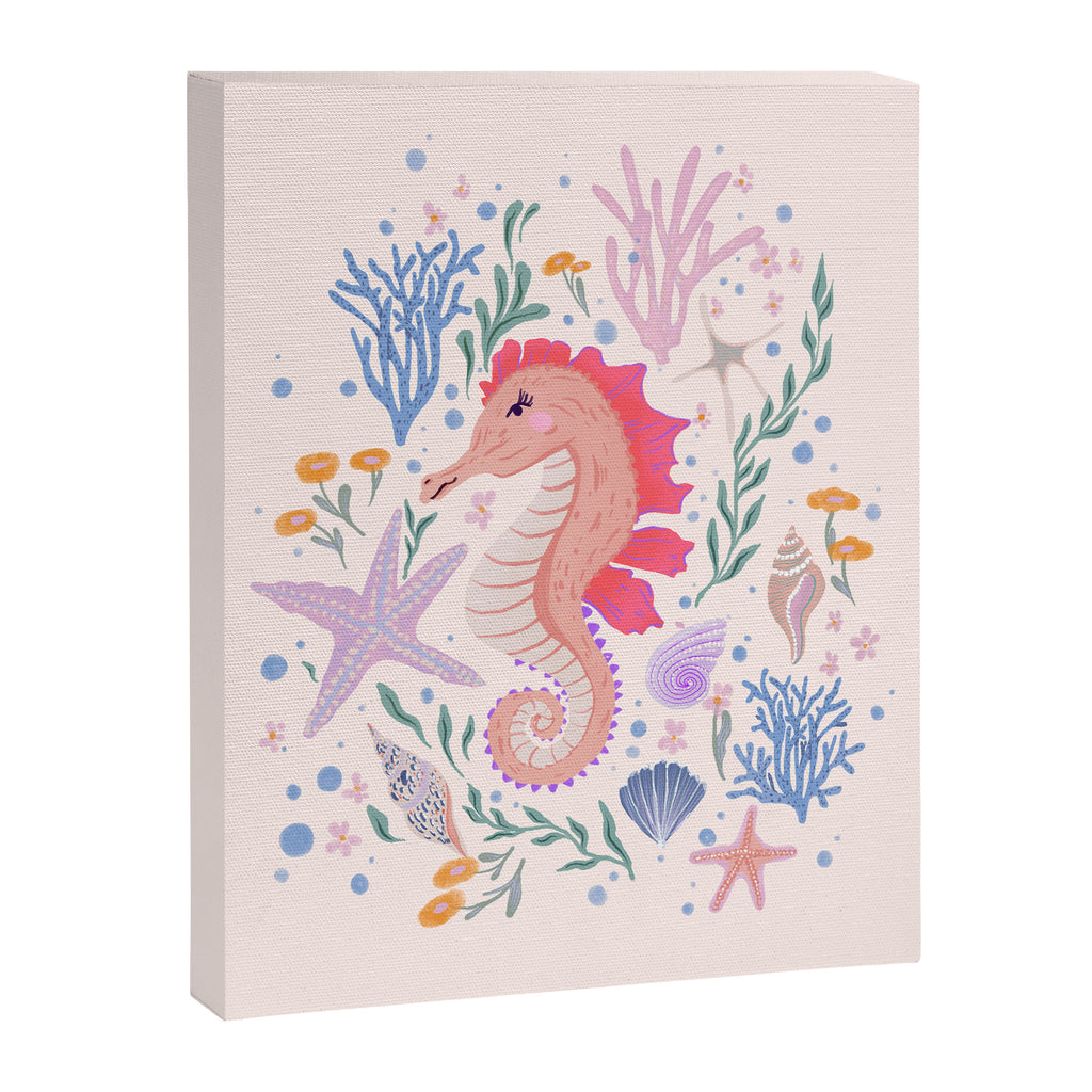 Charming Seahorse and Coral Reef Canvas Print Gallery Image 6