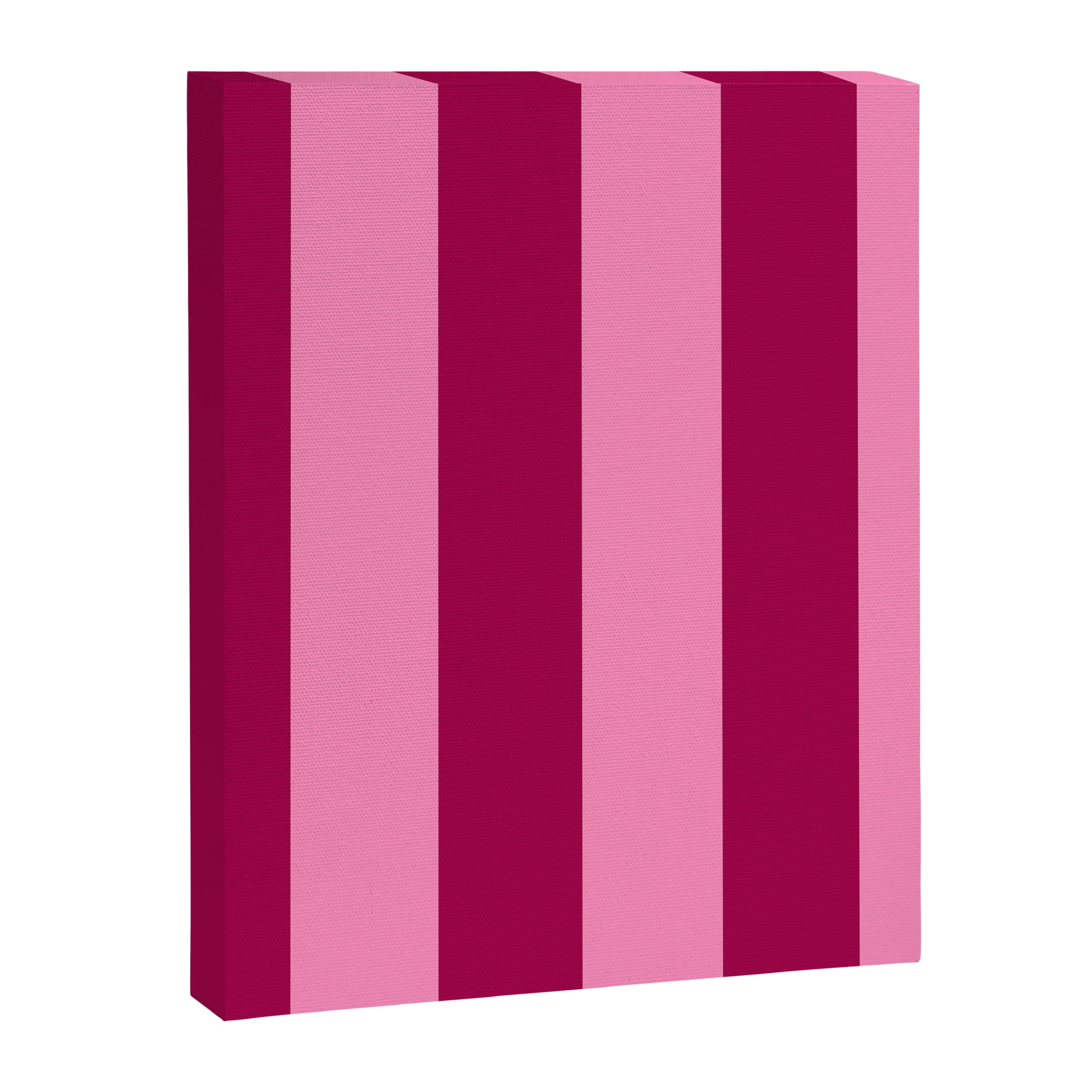 Cherrry red and pink stripes Canvas Print Gallery Image 8
