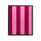 Cherrry red and pink stripes Framed Canvas Print Gallery Image 8