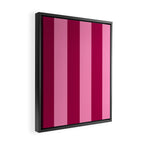 Cherrry red and pink stripes Framed Canvas Print Gallery Image 2