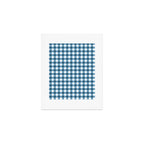 Classic Blue Gingham Checkered Pattern  Art Print Gallery Image 1