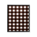Classic Brown Gingham Checkered Pattern Framed Canvas Print Gallery Image 8