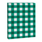Classic Green Gingham Checkered Pattern Canvas Print Gallery Image 8