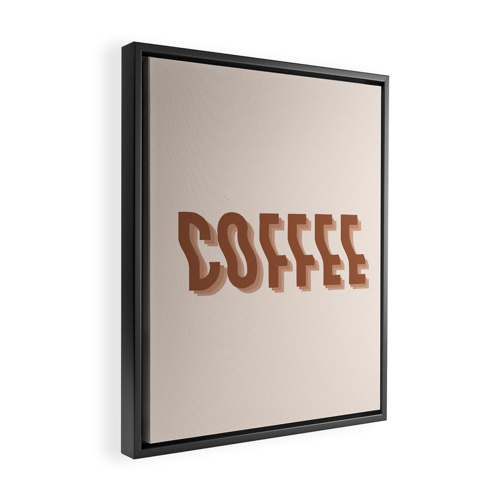Coffee typography  Framed Canvas Print Gallery Image 2