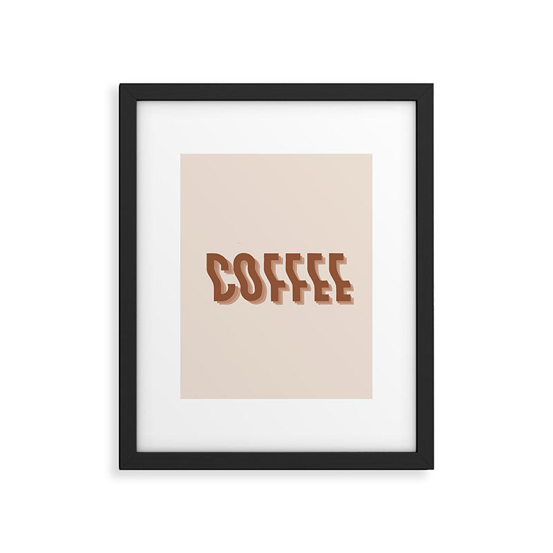 Coffee typography  Framed Art Print Gallery Image 6