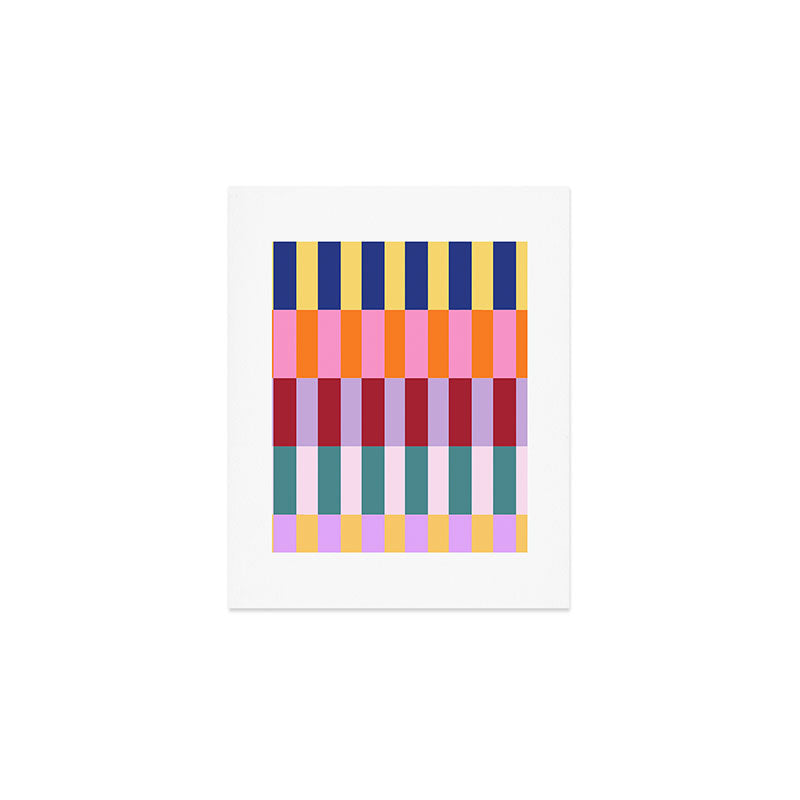 Color Block Stripe Art Art Print Gallery Image 1