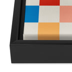Colorful Checkered Pattern: A Vibrant and Playful Design Framed Canvas Print Gallery Image 3