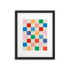 Colorful Checkered Pattern: A Vibrant and Playful Design Framed Art Print Gallery Image 6