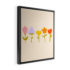 Colourful spring flowers pattern  Framed Canvas Print Gallery Image 2
