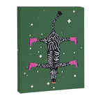 Cool zebras with fuchsia pink shoes and red lips illustration  Canvas Print Gallery Image 8