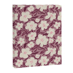 Cream Burgundy Floral Pattern Canvas Print Gallery Image 8