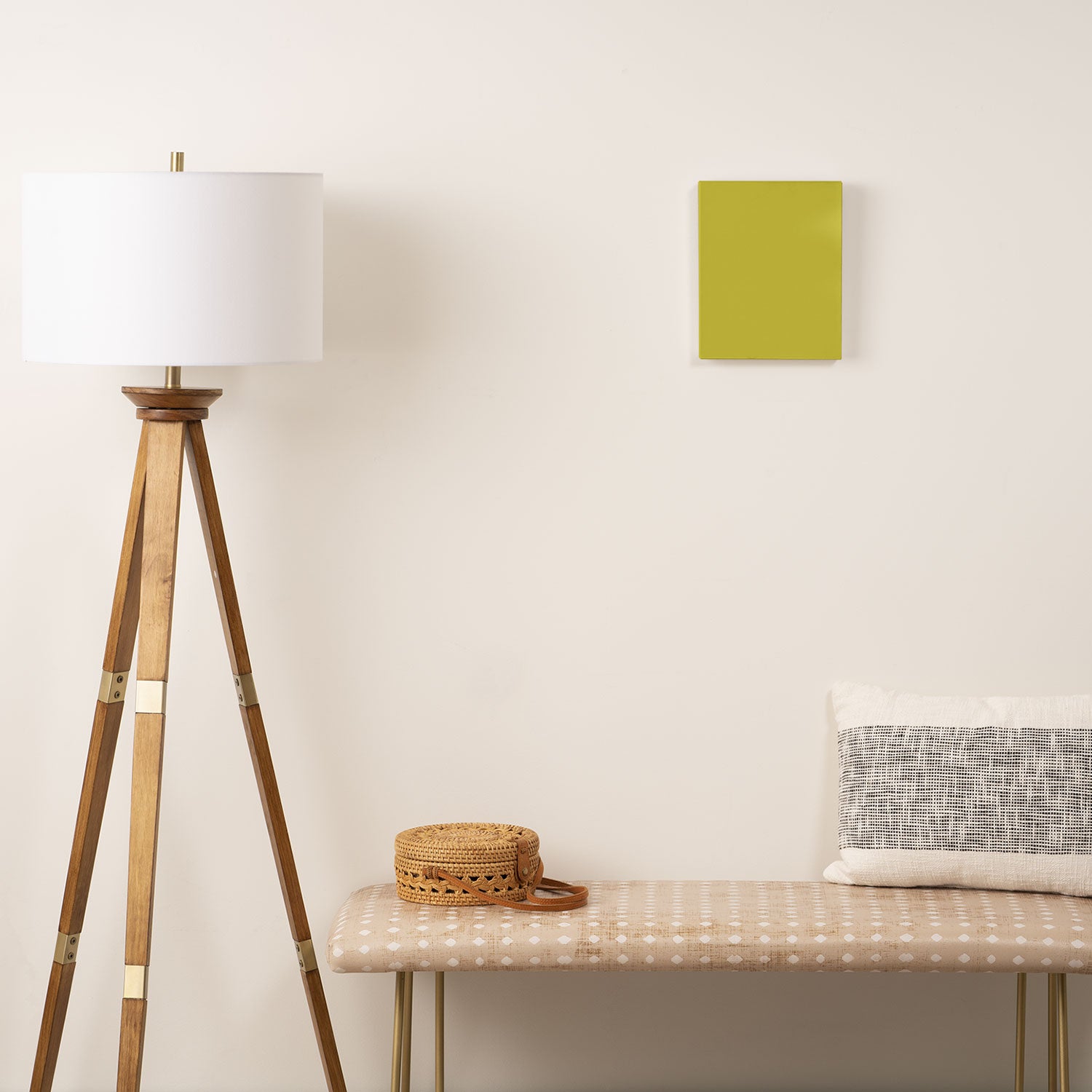 Cyber lime colour pattern  Canvas Print Gallery Image 2