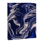 Dark blue marbled art Canvas Print Gallery Image 8