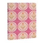 Delicate Floral Mandala Pattern in Pink and Peach Hues Canvas Print Gallery Image 8
