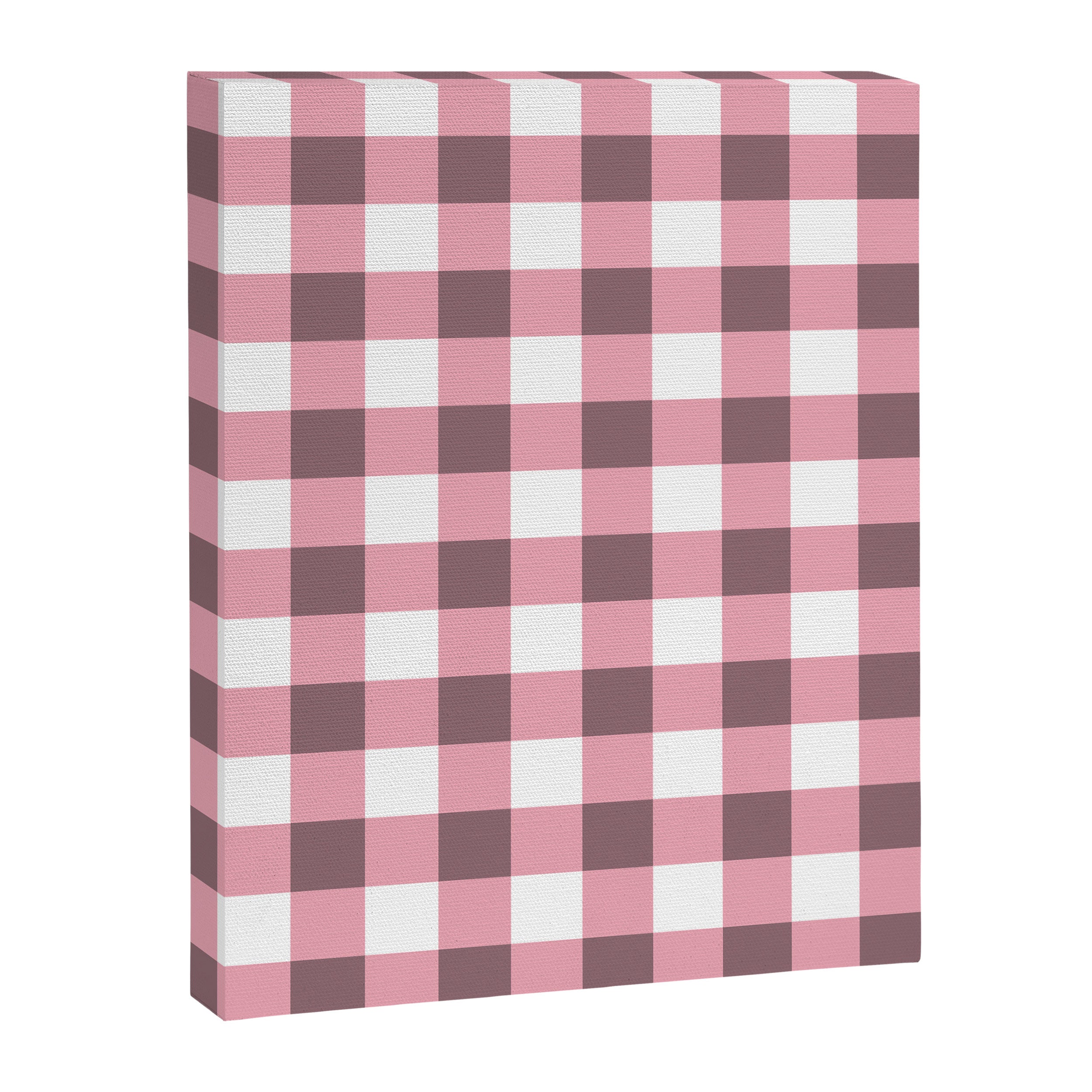 Dusty Pink Gingham Check Canvas Print Gallery Image 8