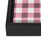 Dusty Pink Gingham Check Framed Canvas Print Gallery Image 3